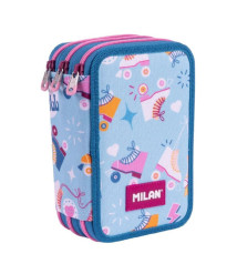 Penar școlar Milan "Roller" cu 3 compartimente, echipat